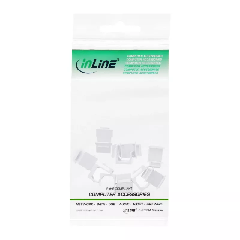 InLine Keystone SNAP-In pimekate moodulipesale, valge, 10 tk