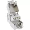 InLine Keystone RJ45 pesa, varjestatud, Cat.6A, hall 8 tk komplekt
