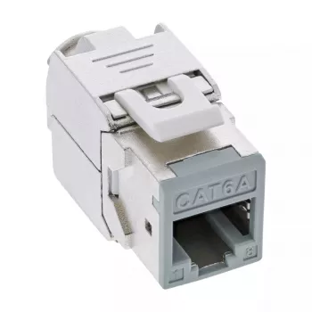 InLine Keystone RJ45 pesa, varjestatud, Cat.6A, hall 8 tk komplekt