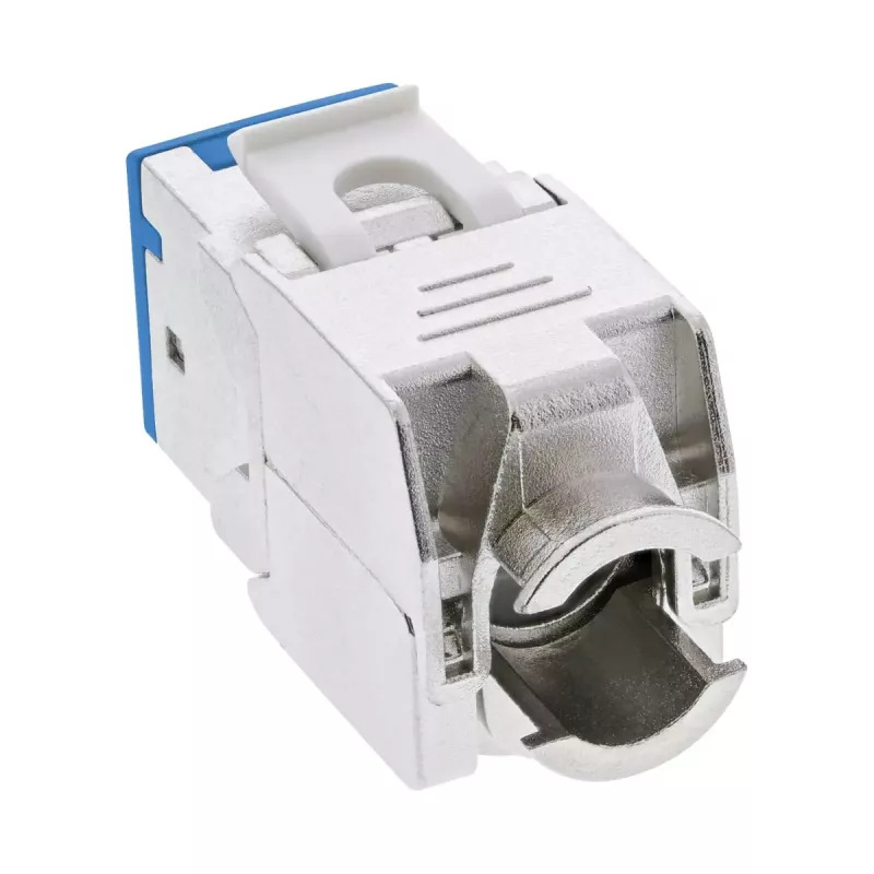 InLine Keystone RJ45 pistikupesa, varjestatud, Cat.6A, sinine 8-pakend