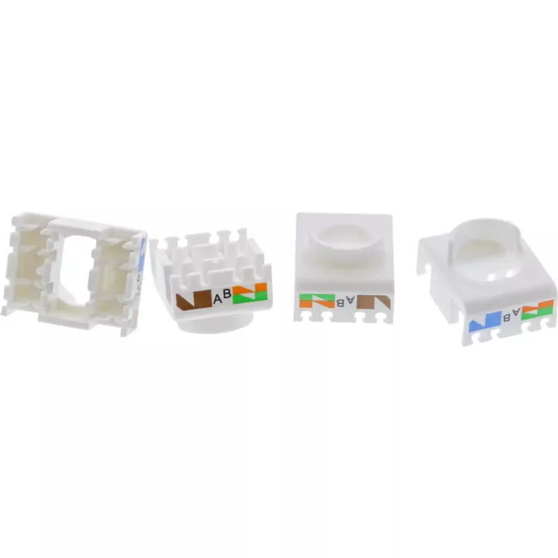 InLine Keystone RJ45 keystone-pistik, varjestatud, Cat.6A, punane 8 tk pakend