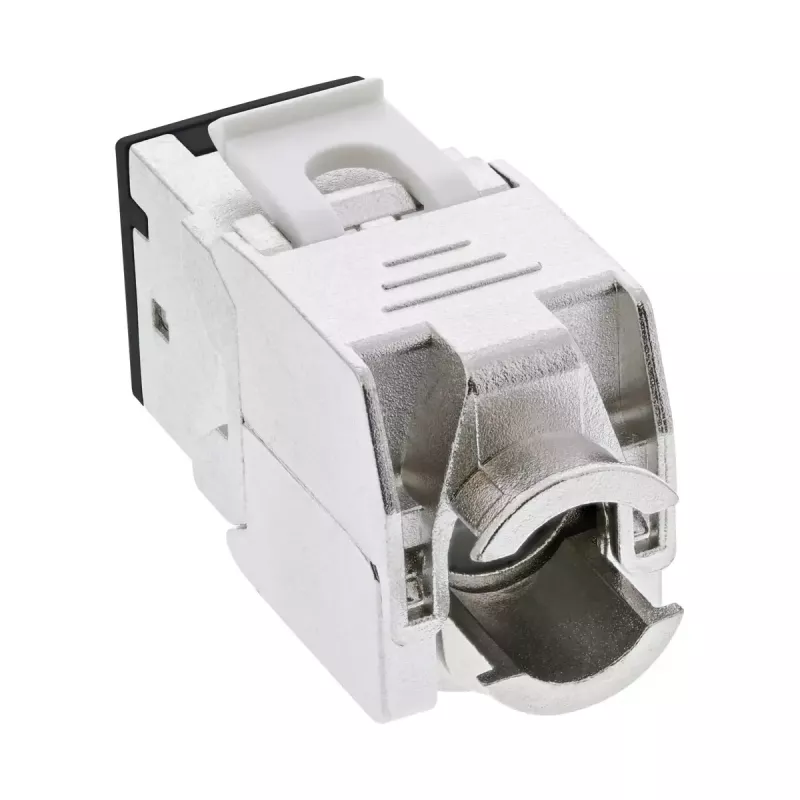 InLine Keystone RJ45 pesa, varjestatud, Cat.6A, must, 8 tk