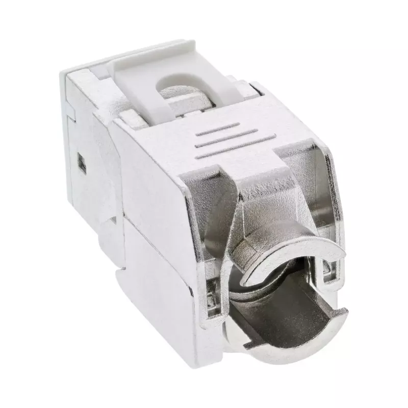 InLine Keystone RJ45 pistikupesa, varjestatud, Cat.6A, valge, 8 tk pakend