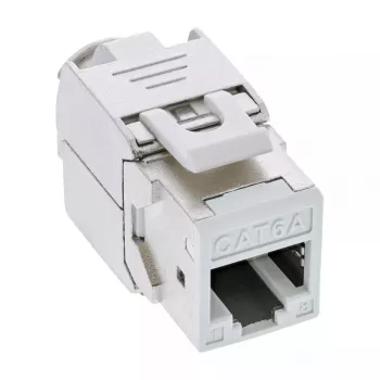 InLine Keystone RJ45 pistikupesa, varjestatud, Cat.6A, valge, 8 tk pakend