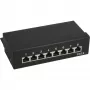 InLine Patch Panel Cat.6 8 Port töölaua must RAL9005