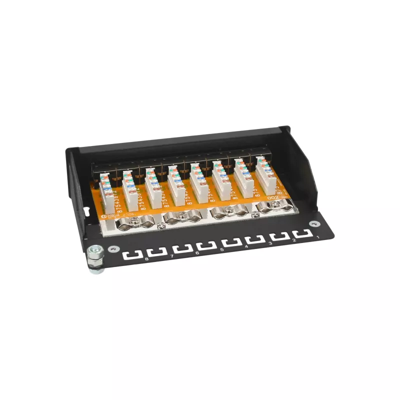 InLine Patch Panel Cat.6 8 Port töölaua must RAL9005