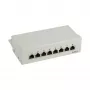 InLine Patch Panel Cat.6 8 sadama lauaarvuti jaoks hall RAL7035
