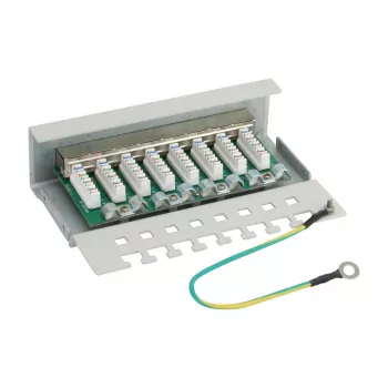 InLine Patch Panel Cat.6 8 sadama lauaarvuti jaoks hall RAL7035