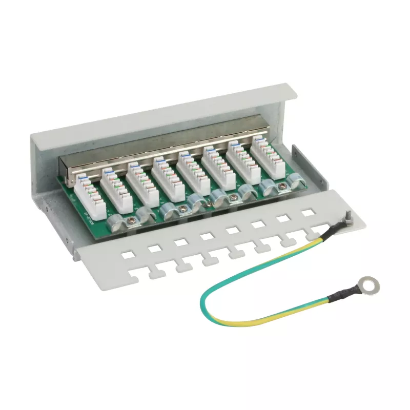 InLine Patch Panel Cat.6 8 sadama lauaarvuti jaoks hall RAL7035