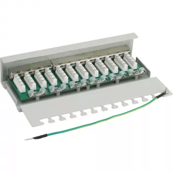 InLine Patch Panel Cat.6 12 pordiga laua-/seinale kinnitatav helehall RAL7035