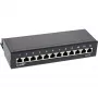 InLine patch-paneel Cat.6 12-port lauale / seinale kinnitatav must RAL9005