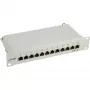 InLine patch-paneel 10 tolli Cat.6 12 porti 1U helehall RAL7035