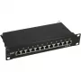 InLine patch-paneel 10 tolli Cat.6 12 porti 1U must RAL9005
