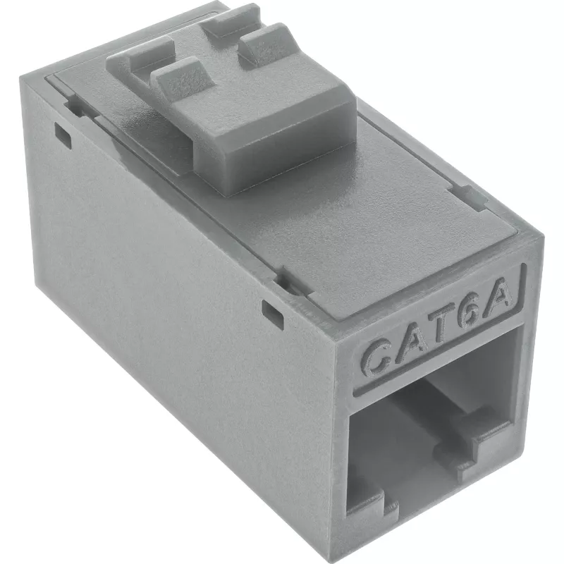 InLine Keystone RJ45-pistikupesa, varjestamata, Cat.6A, 8 tk pakendis, hall