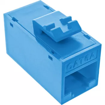 InLine Keystone RJ45 pesa/pistikupesa, varjestamata, Cat.6A, 8 tk pakendis, sinine