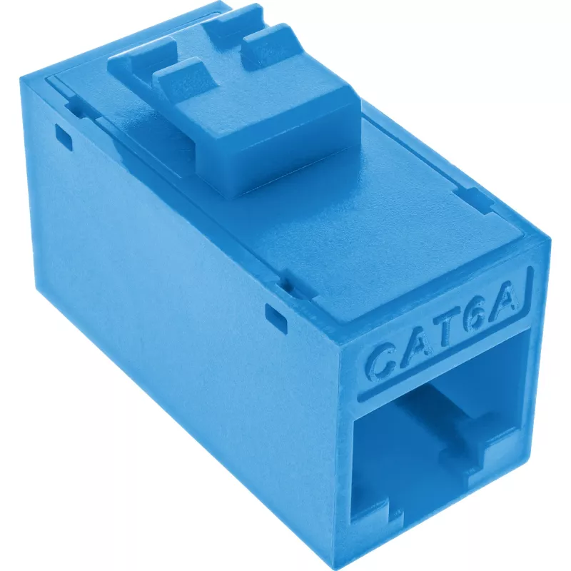InLine Keystone RJ45 pesa/pistikupesa, varjestamata, Cat.6A, 8 tk pakendis, sinine