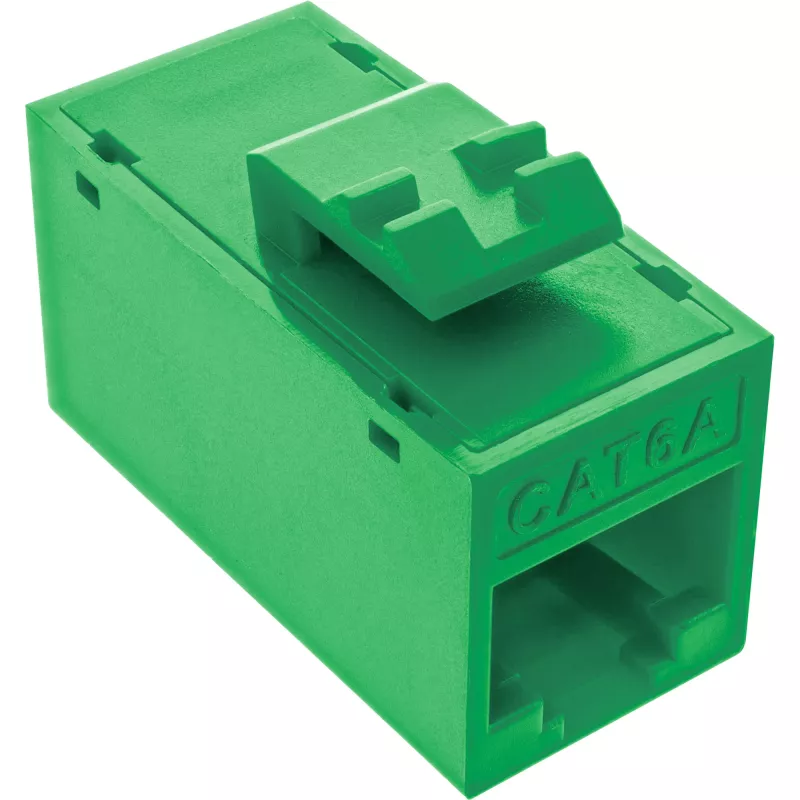 InLine Keystone RJ45 pesa/pistikupesa, varjestamata, Cat.6A, 8 tk pakend, roheline