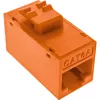 InLine Keystone RJ45-pistik/pesa, varjestamata, Cat.6A, 8 tk pakend, oranž