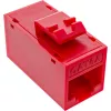 InLine Keystone RJ45 pistik/pesa, varjestamata, Cat.6A, 8 tk pakend, punane
