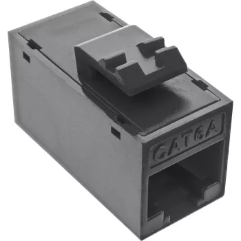 InLine Keystone RJ45 pesa, varjestamata, Cat.6A, 8 tk pakendis, must