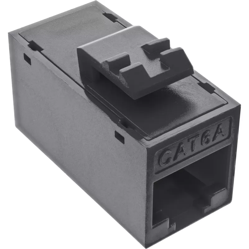 InLine Keystone RJ45 pesa, varjestamata, Cat.6A, 8 tk pakendis, must