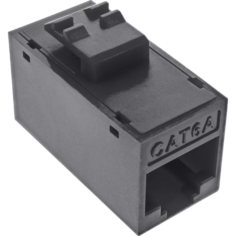 InLine Keystone RJ45 pesa, varjestamata, Cat.6A, 8 tk pakendis, must