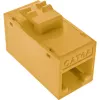 InLine Keystone RJ45-pistikupesa, varjestamata, Cat.6A, 8 tk pakendis, kollane