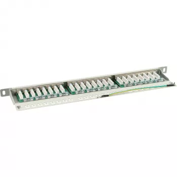 InLine Patch Panel Cat.6 24 Port 19 tolli 0.5U helehall RAL7035