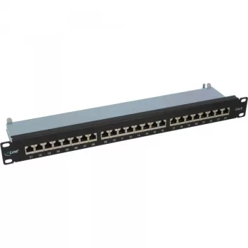InLine Patch Panel Cat.6 24 Port 19 inch 1HE Must RAL9005