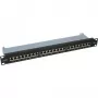 InLine Patch Panel Cat.6 24 Port 19 inch 1HE Must RAL9005