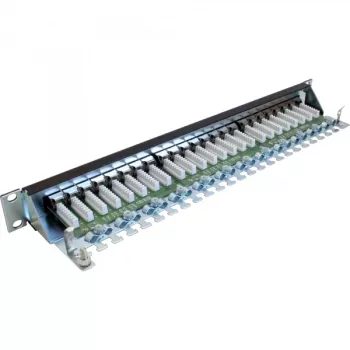 InLine Patch Panel Cat.6 24 Port 19 inch 1HE Must RAL9005