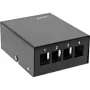 InLine laua konsolideerimispunkti karp 4x Keystone RJ45, metallist, must RAL9005