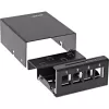 InLine laua konsolideerimispunkti karp 4x Keystone RJ45, metallist, must RAL9005