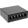 InLine lauapealne koondkarp 6x Keystone RJ45, metall, must RAL9005