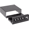 InLine lauapealne koondkarp 6x Keystone RJ45, metall, must RAL9005