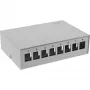 InLine Desktop Consolidation Point Box 8x Keystone RJ45, metallist, RAL7035