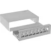 InLine Desktop Consolidation Point Box 8x Keystone RJ45, metallist, RAL7035