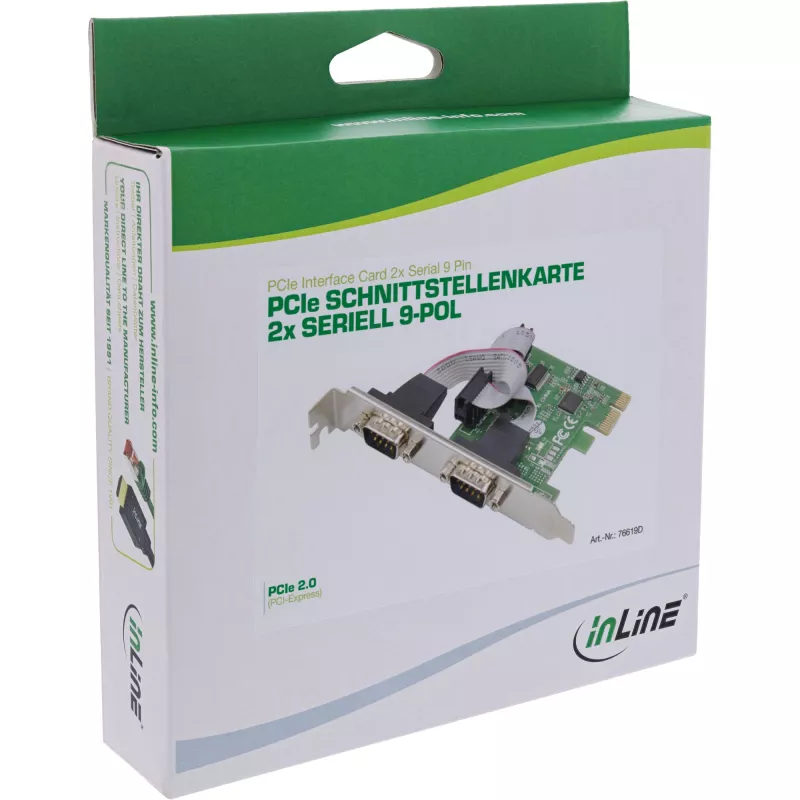 InLine liidesekaart 2x jadaport 9 kontaktiga PCIe PCI-Express isane