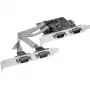 InLine liidesekaart 4 pordiga jadaport 9 pin PCIe PCI-Express 76623C