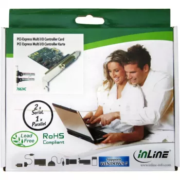 InLine liidesekaart 1 port 25 kontaktiga rööpport + 2 porti 9 kontaktiga jadaport PCIe