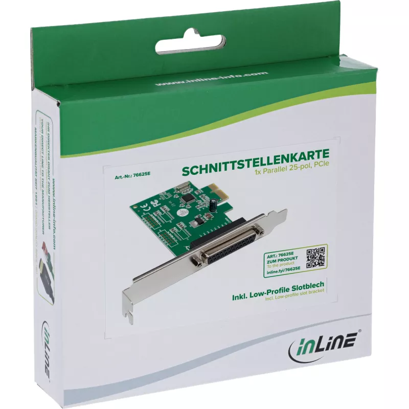Sisemine paralleeladapter InLine 76625E PCIe isane WCH CH382L