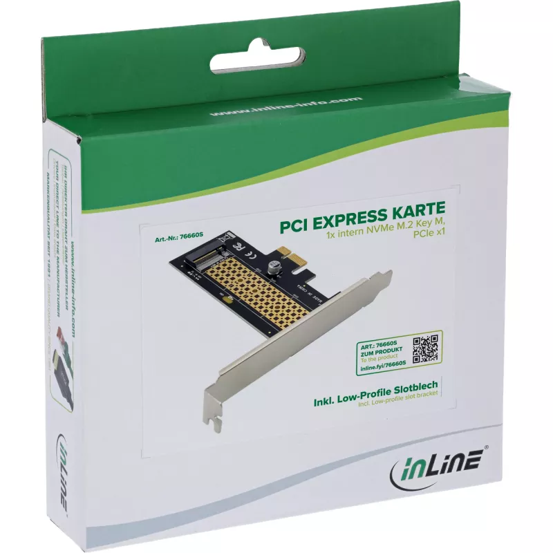 Sisemine M.2 adapter InLine 76660S PCIe 1 Gbit/s 3,3 V