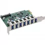 InLine USB-A 3.2 Gen.1 7-pordine hostikontroller PCIe, SATA-toide