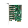 InLine USB-A 3.2 Gen.1 7-pordine hostikontroller PCIe, SATA-toide