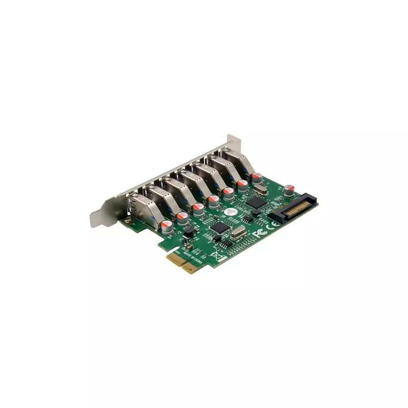 InLine USB-A 3.2 Gen.1 7-pordine hostikontroller PCIe, SATA-toide