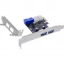 InLine 2+2 pordiga USB 3.2 Gen.1 hostkontroller, PCIe, SATA toitega + madalprofiiliklamber