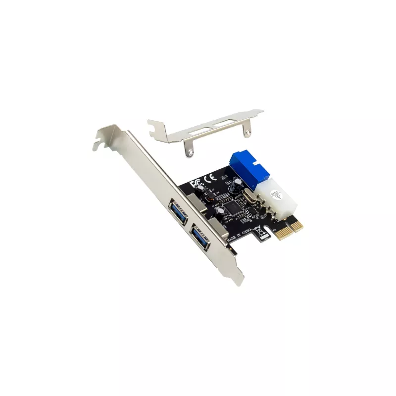 InLine 2+2 pordiga USB 3.2 Gen.1 hostkontroller, PCIe, SATA toitega + madalprofiiliklamber