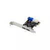 InLine 2+2 pordiga USB 3.2 Gen.1 hostkontroller, PCIe, SATA toitega + madalprofiiliklamber