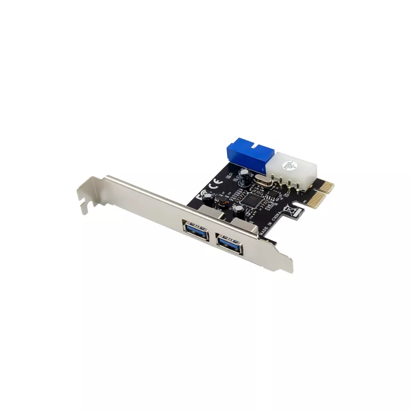 InLine 2+2 pordiga USB 3.2 Gen.1 hostkontroller, PCIe, SATA toitega + madalprofiiliklamber