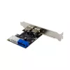 InLine 2+2 pordiga USB 3.2 Gen.1 hostkontroller, PCIe, SATA toitega + madalprofiiliklamber
